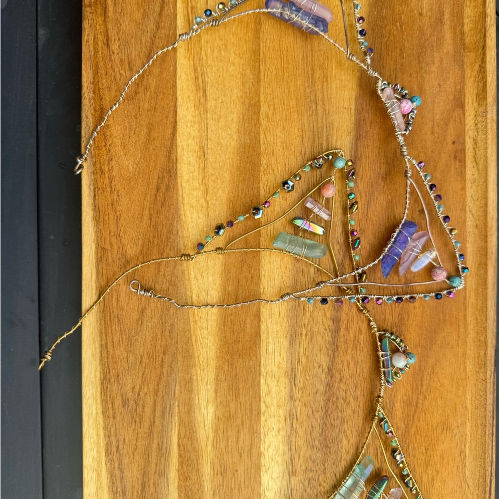 Handcrafted Beaded Crystal Cat Ear Headbands